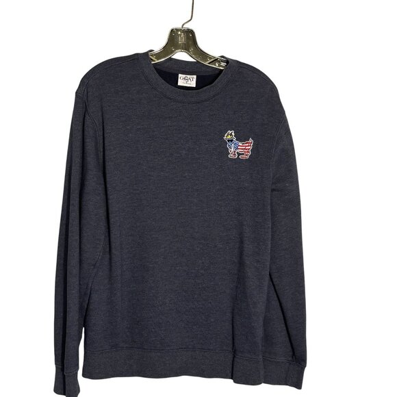 GOAT USA Navy Crewneck Sweatshirt Size Medium - Picture 1 of 9